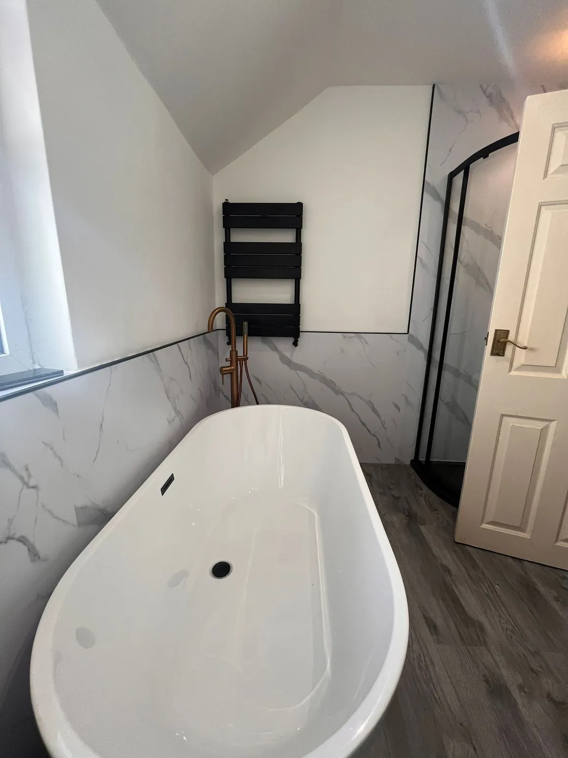 Completed bathroom renovation